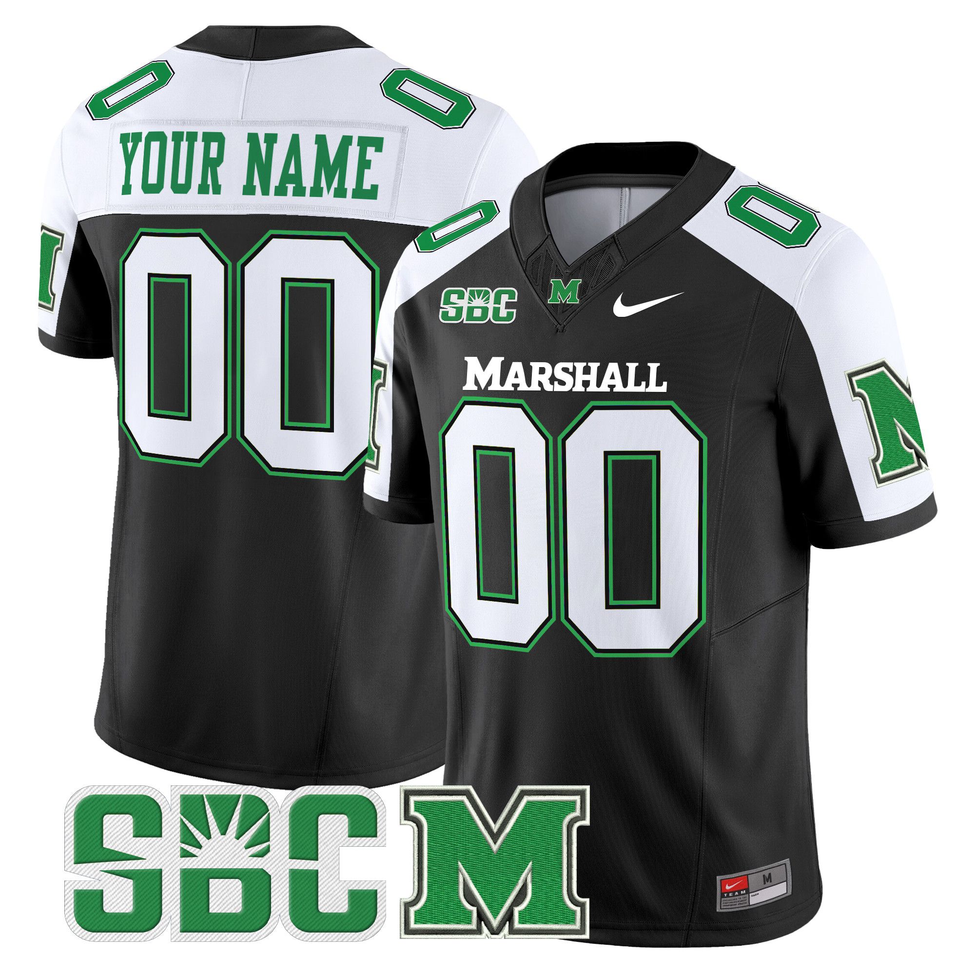 Men Marshall Thundering Herd Black Nike 2024 Vapor Limited Custom NCAA Jersey->customized ncaa jersey->Custom Jersey